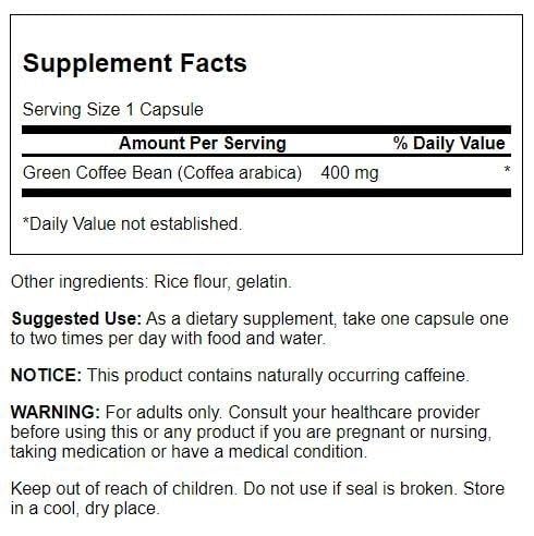 Swanson Green Coffee Bean powder bottle—full-spectrum formula for everyday energy support