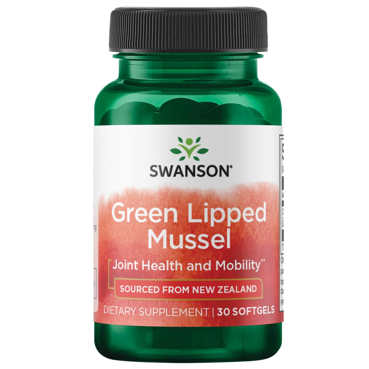 Swanson Green Lipped Mussel Oil bottle for joint comfort support and daily wellness.