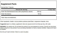 Swanson Green Tea Extract capsules close-up suggesting easy daily supplementation.