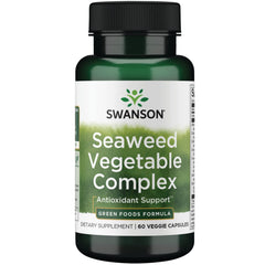 Swanson GRN Seaweed Vegetable CMPLX capsules bottle front for daily wellness.