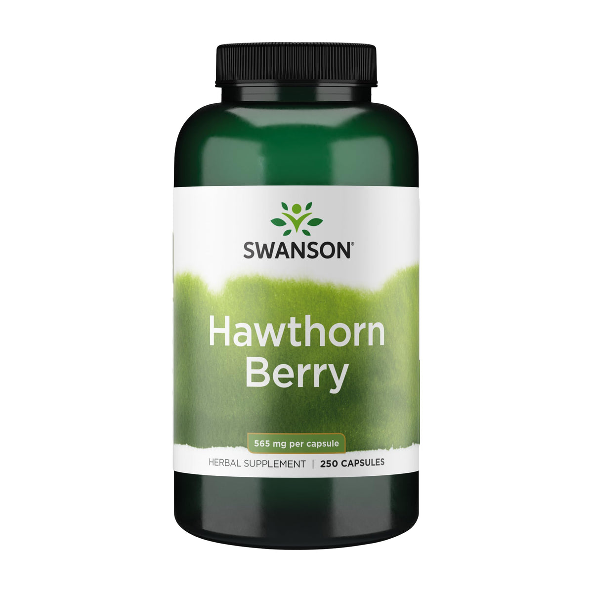 Swanson Hawthorn Berry bottle showing convenient daily antioxidant support
