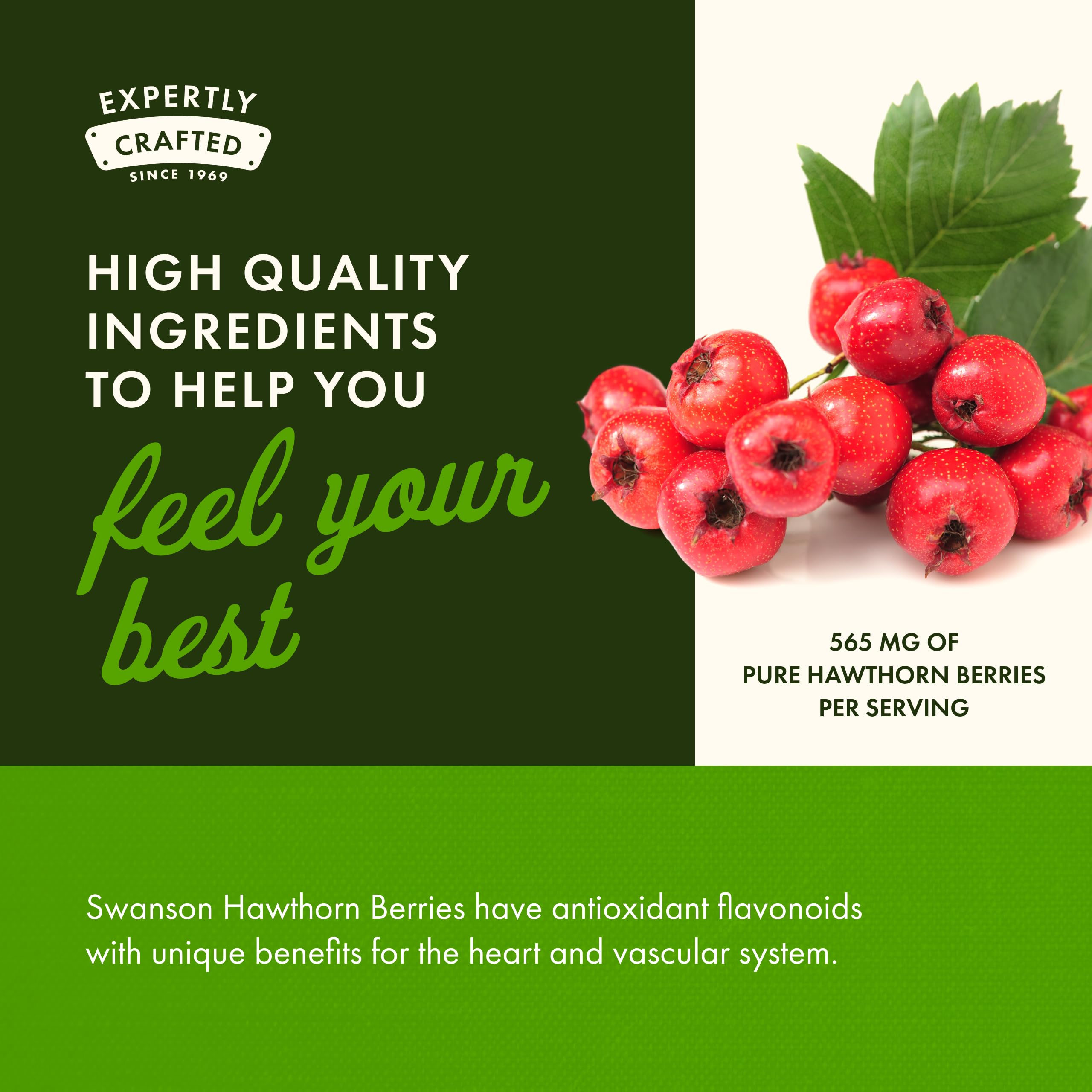 Packaging highlighting quality and GMP standards for Hawthorn Berry