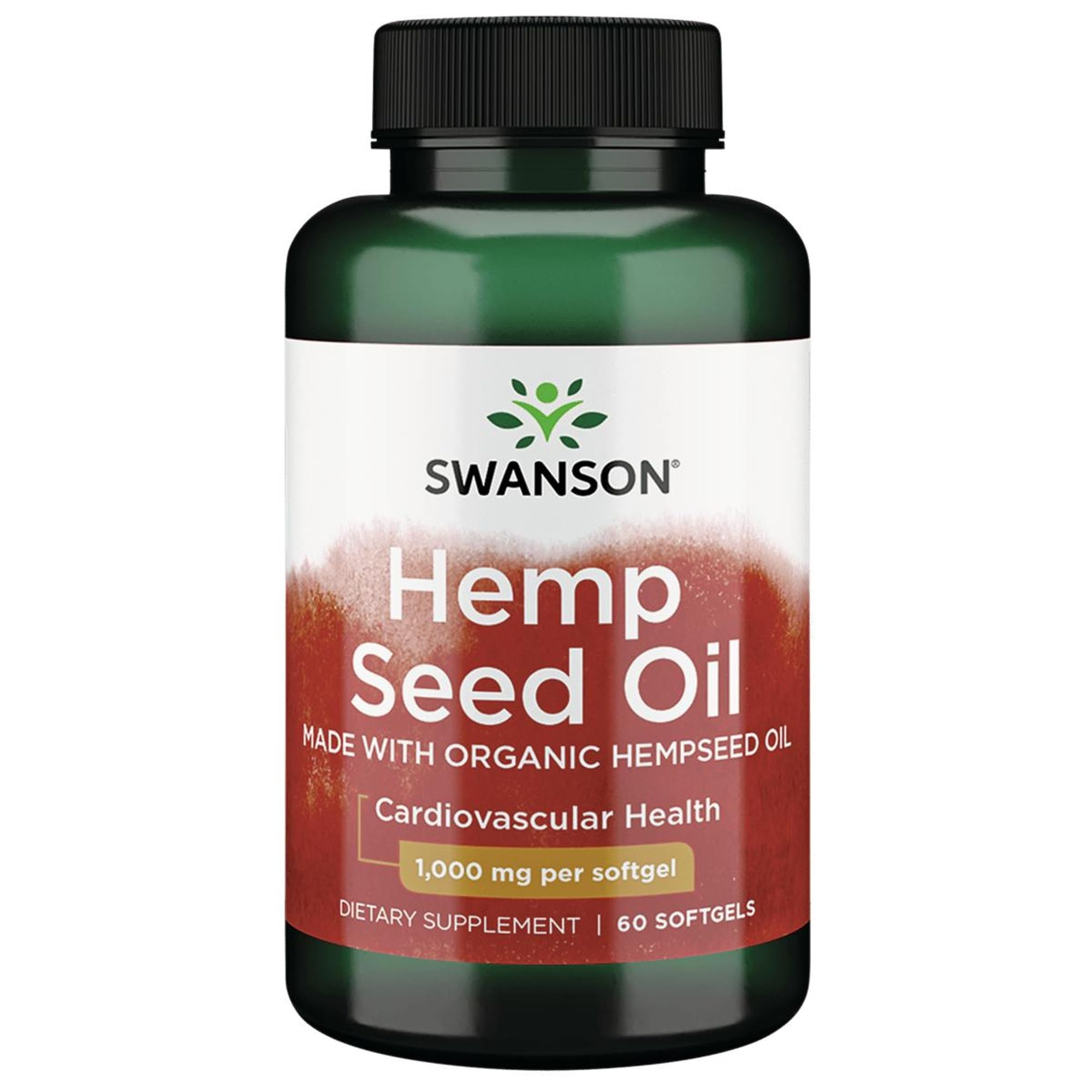 Swanson Hemp Seed Oil Omegatru bottle with softgels for daily essential fatty acids.