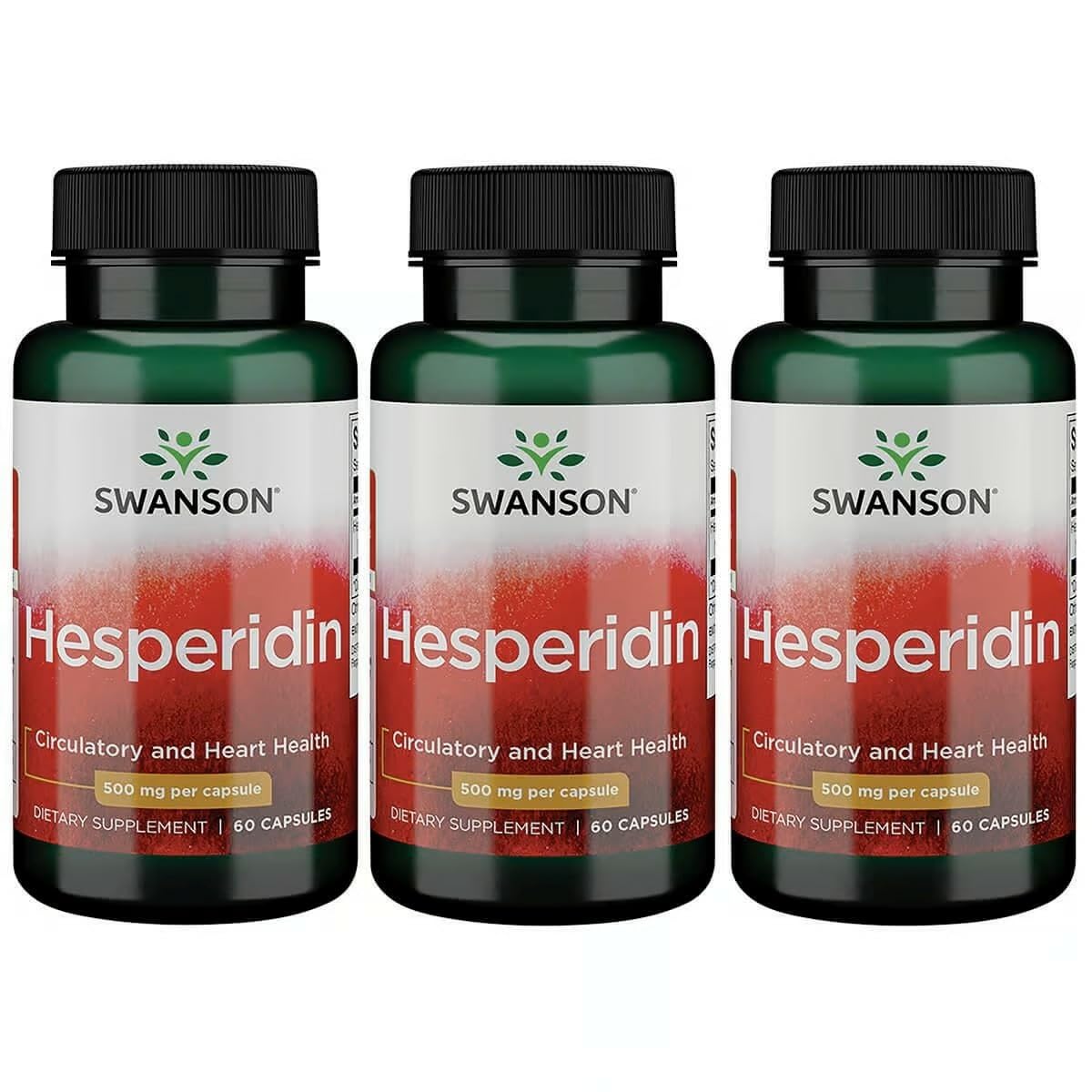 Swanson Hesperidin 500 mg bottle front view with potential antioxidant support.