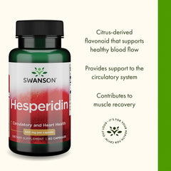 Swanson Hesperidin label detail emphasizing quality ingredients.
