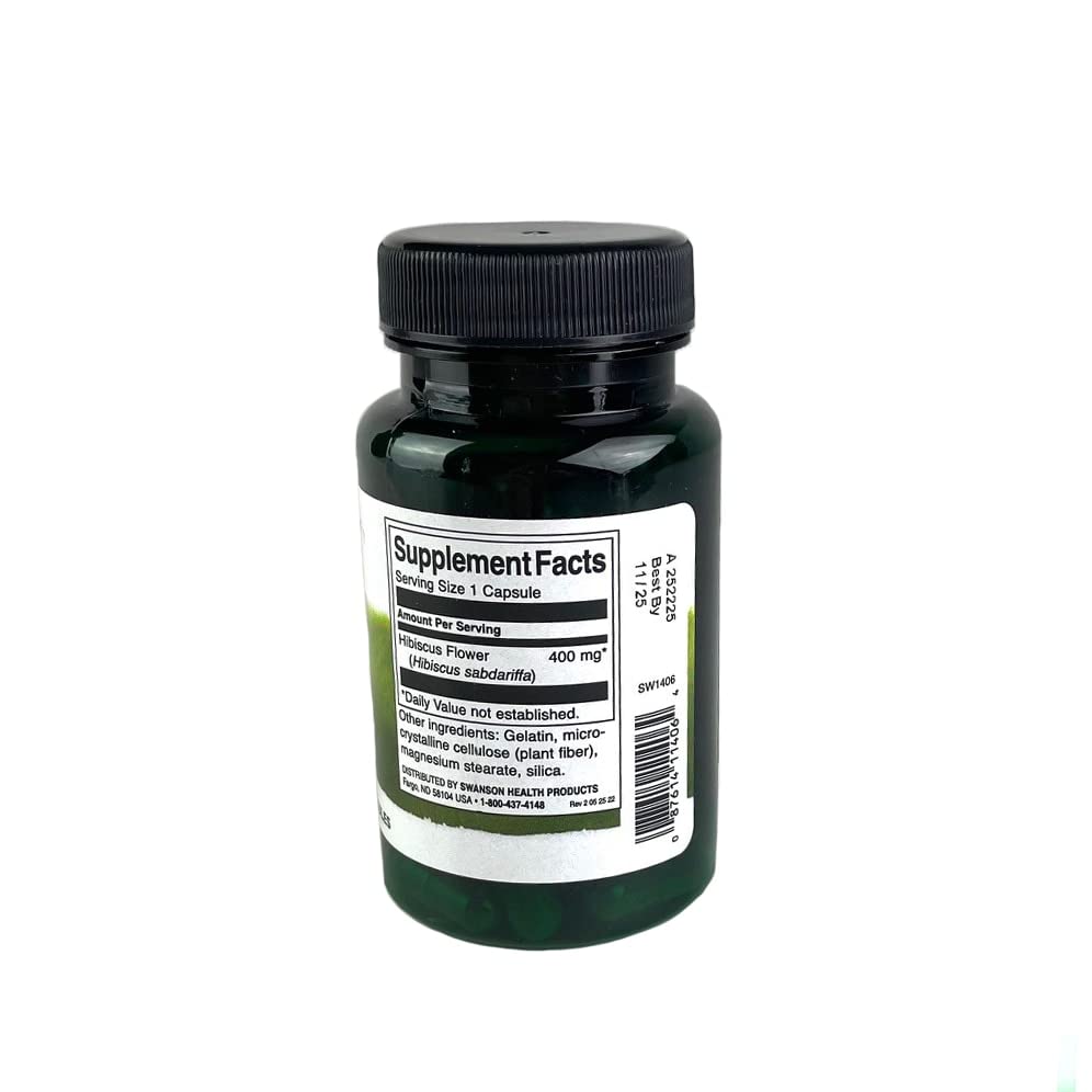 Swanson hibiscus flower closeup emphasizes bioactive compounds for daily wellness.