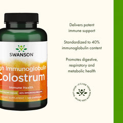 Swanson High Ig Colostrum 500mg two-pack packaging displays value and convenience.