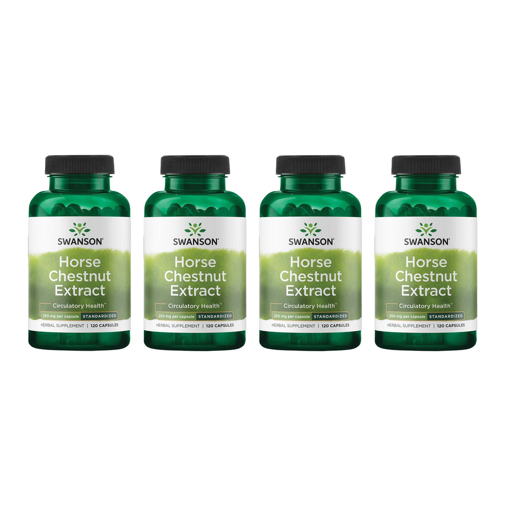 Swanson Horse Chestnut bottle showing standardized aescin content for circulation support