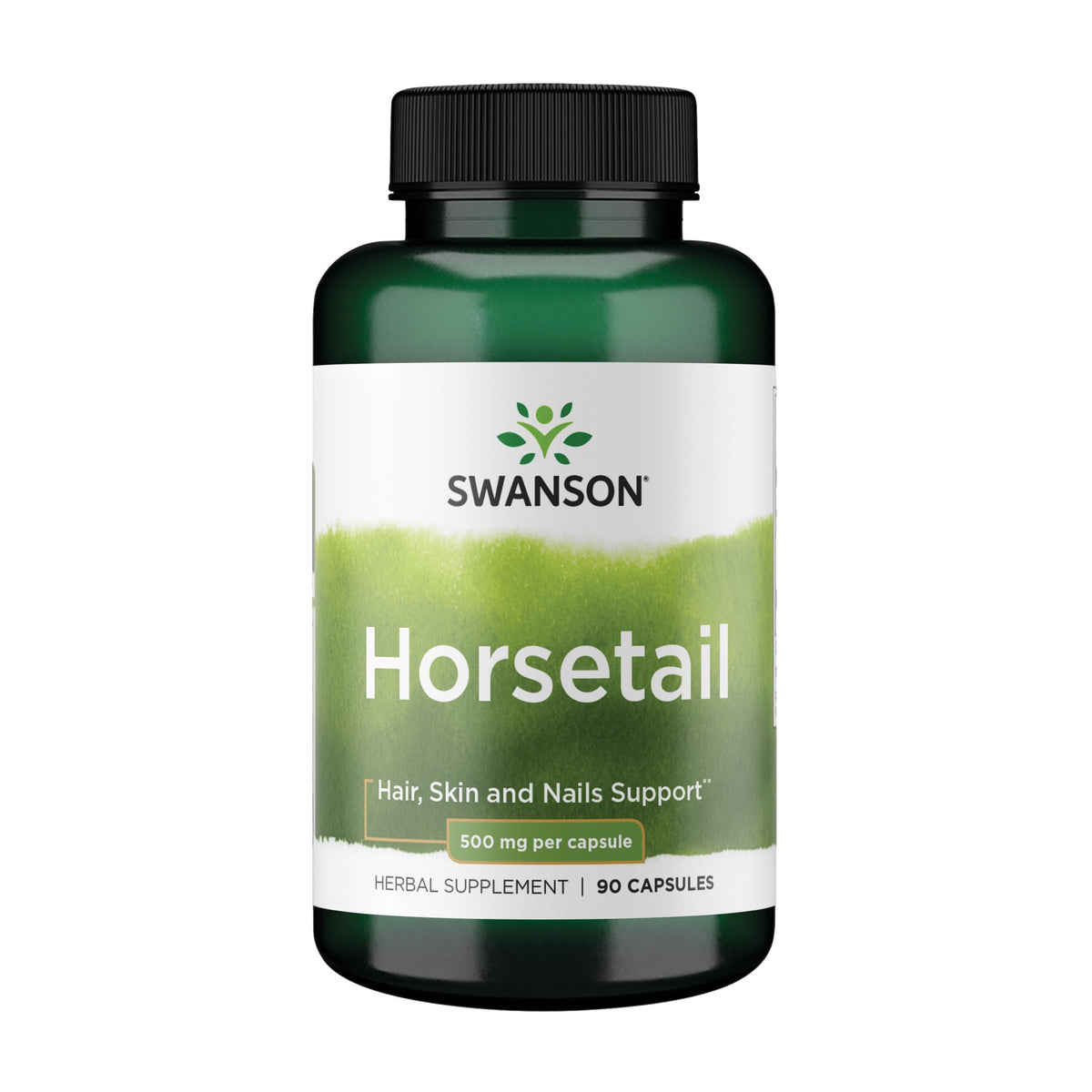 Swanson Horsetail bottle pour demonstrates easy daily beauty support with natural ingredients