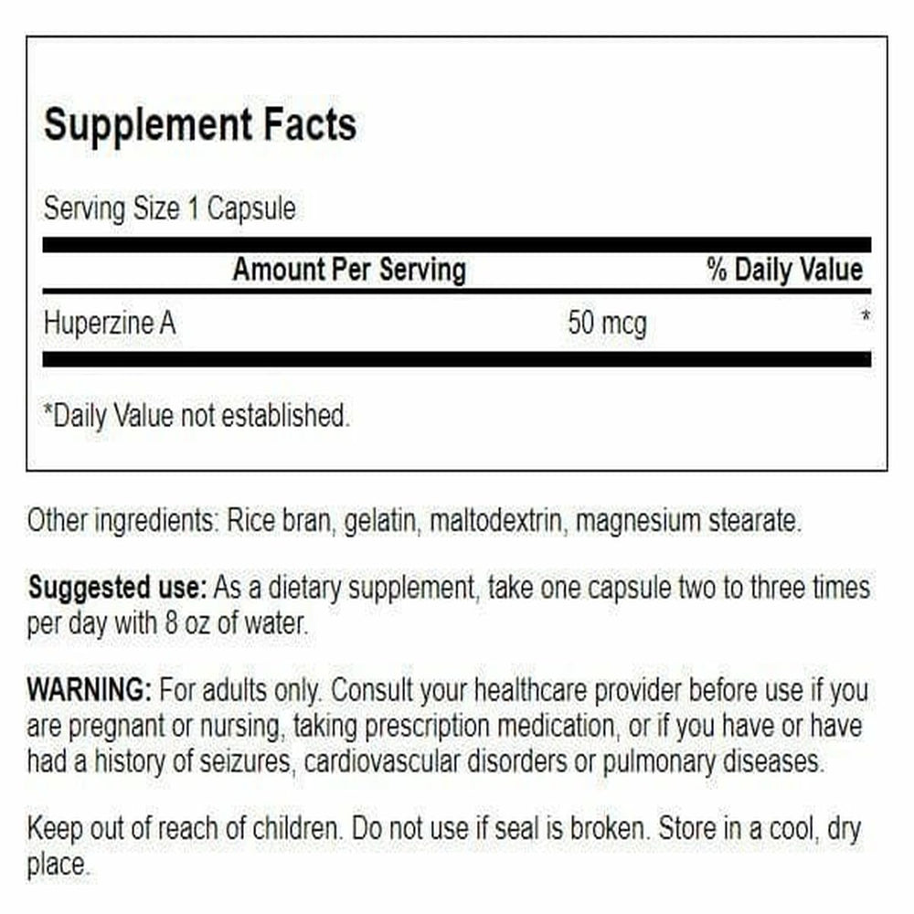 Huperzine A capsules closeup highlights standardized mental nutrition.