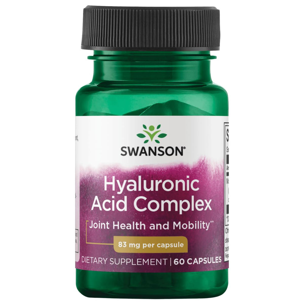 Swanson Hyal-Joint bottle promoting joint flexibility with a clean, high-potency formula.