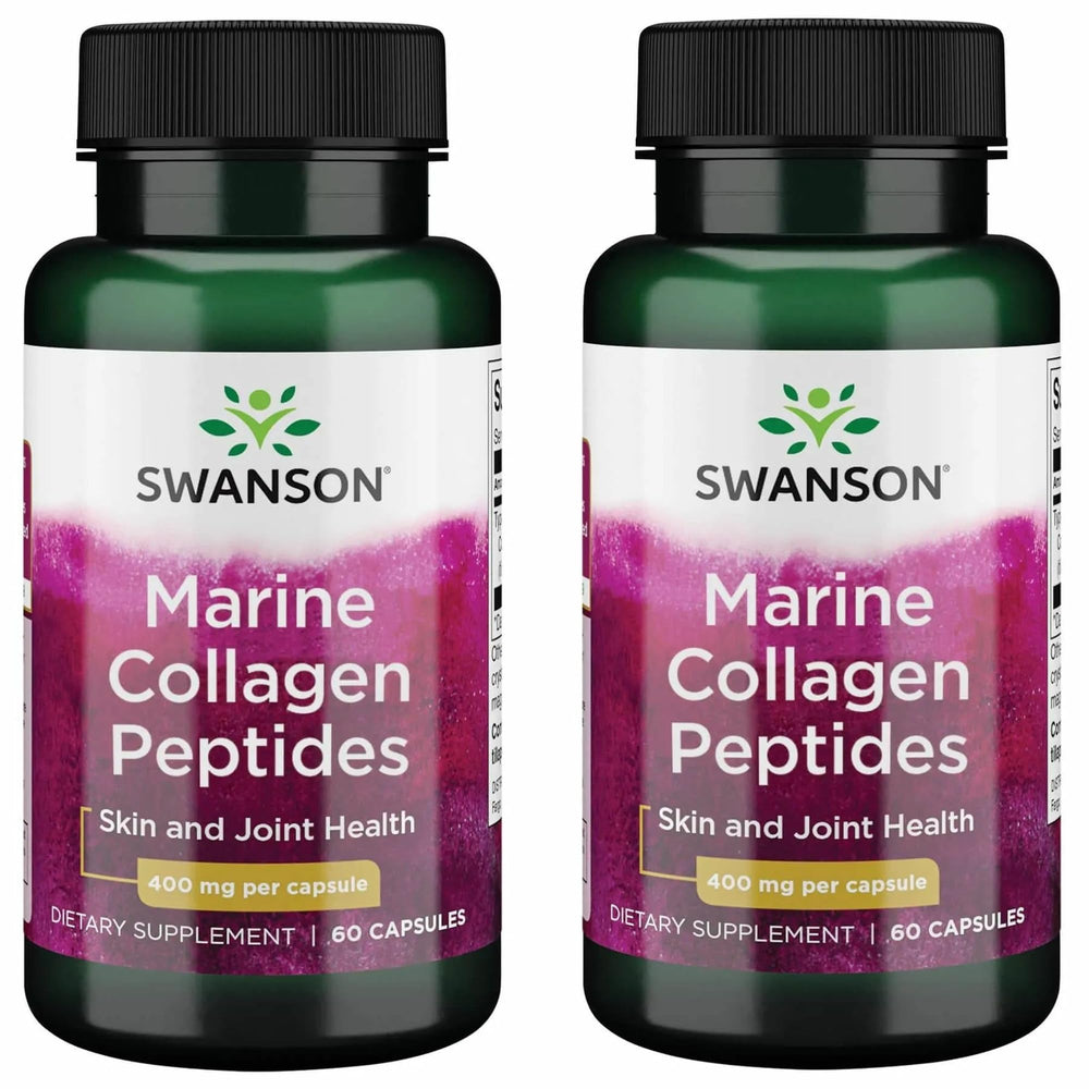 Swanson hydrolyzed fish collagen bottle front, promotes daily joint comfort and bone health