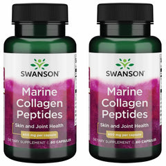 Swanson hydrolyzed fish collagen bottle front, promotes daily joint comfort and bone health