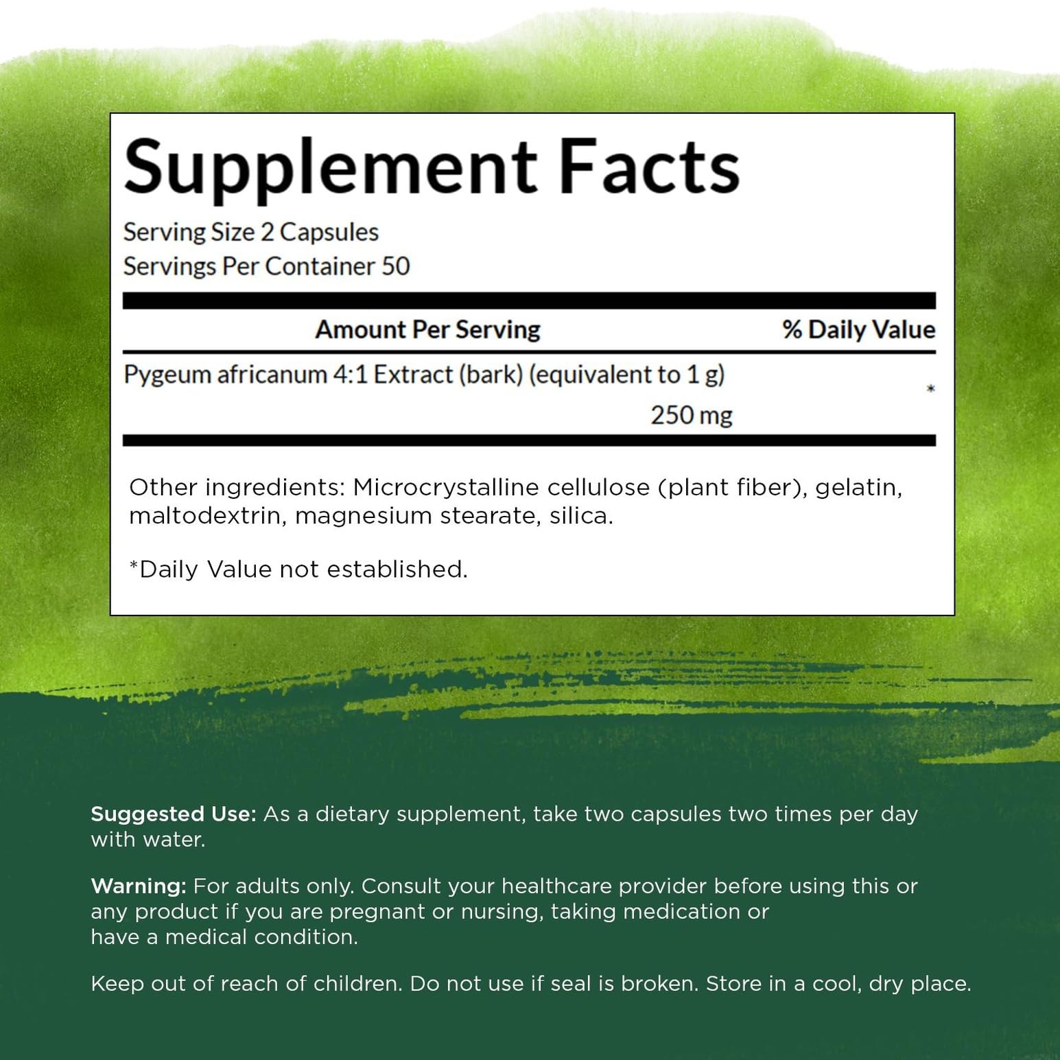 Swanson Hyssop 450 mg label close-up emphasizing plant-based full-spectrum formula.