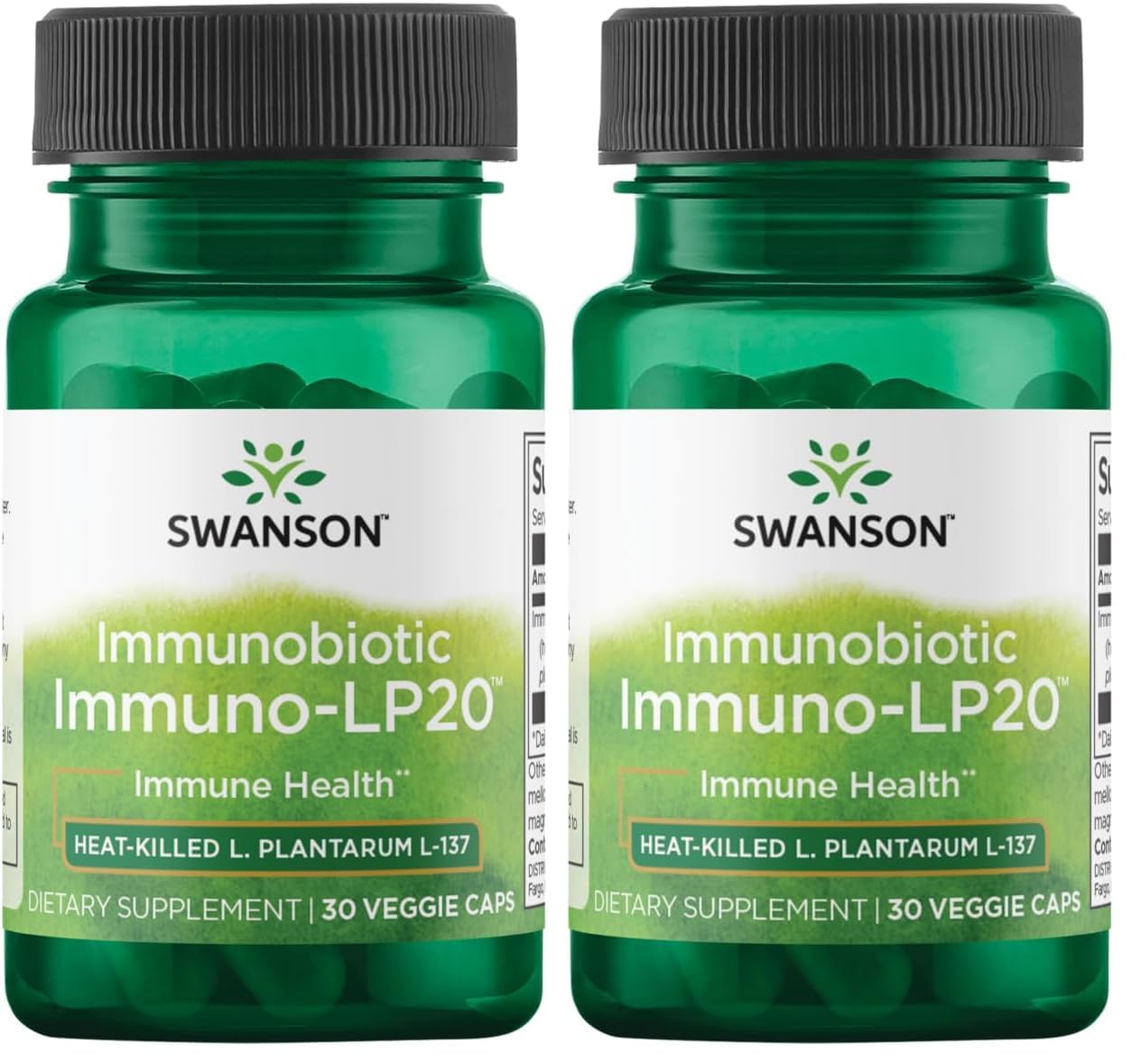 Swanson Immunobiotic Immuno-Lp20 bottle front — vegetarian capsules for immune support