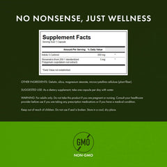 Swanson ingredients label, clear listing of I3C and Resveratrol for informed choices.