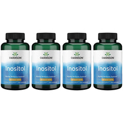 Swanson Inositol 650 mg bottle with capsules for daily wellness and routine support.