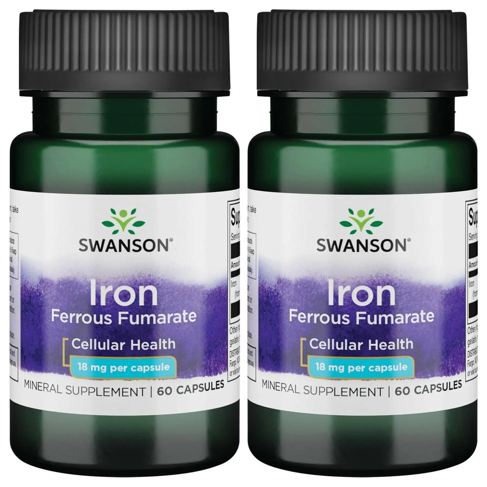 Swanson Iron ferrous fumarate capsule for daily energy support.