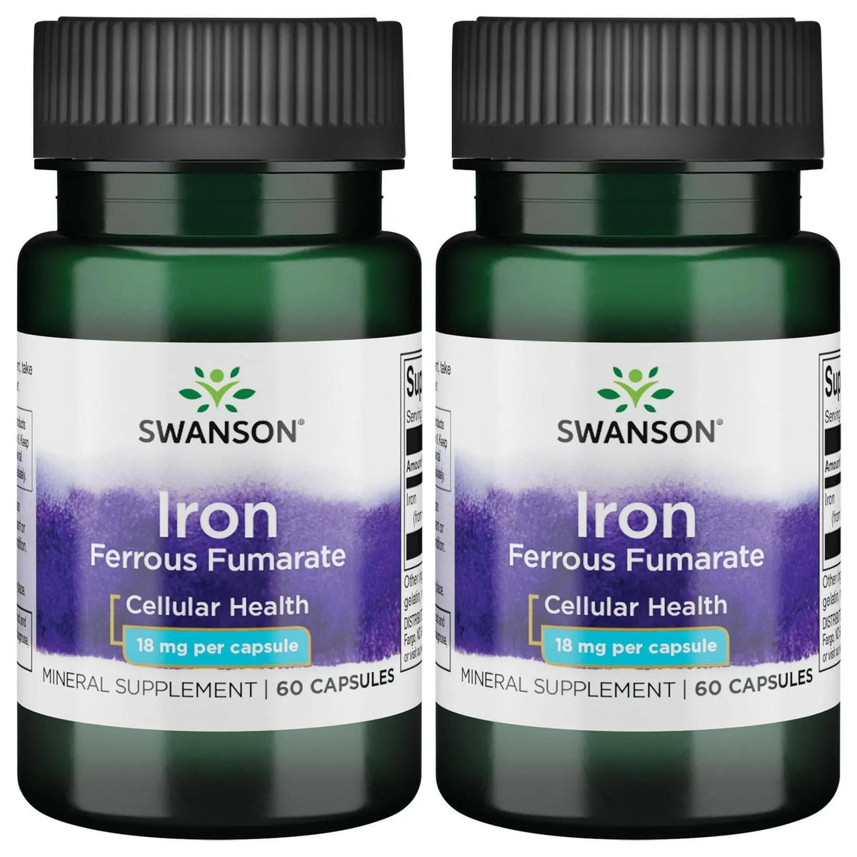 Swanson Iron ferrous fumarate capsule for daily energy support.