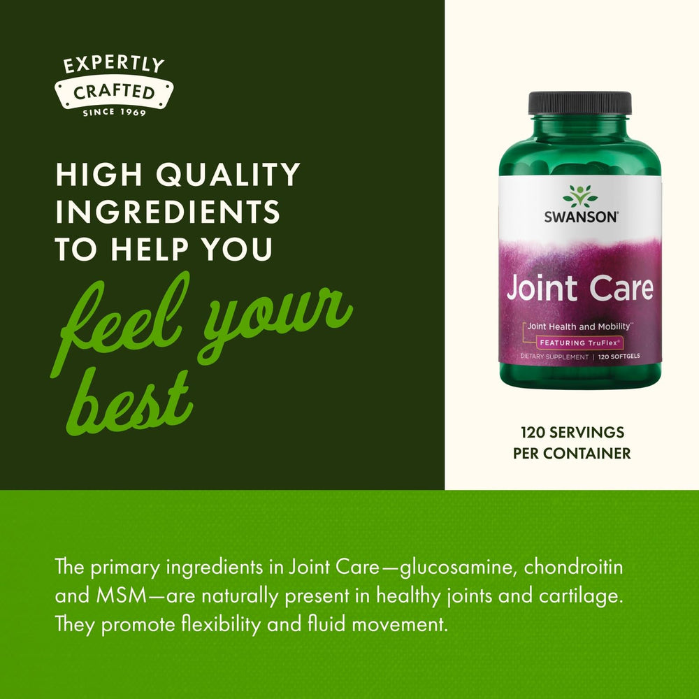 Swanson Joint Care Truflex close-up ingredients show plant-based extracts
