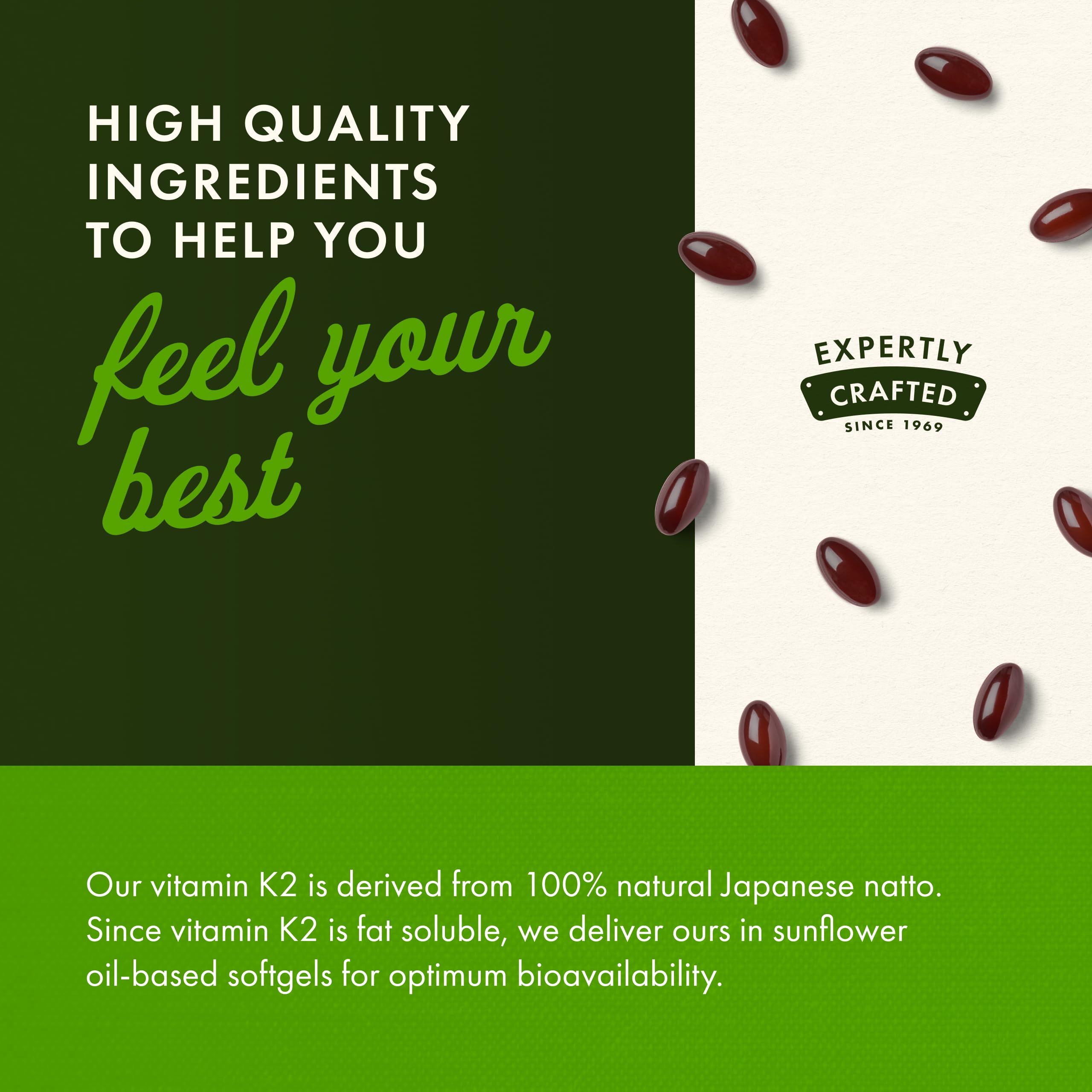 Swanson K2 flatlay packaging shows two-pack option.