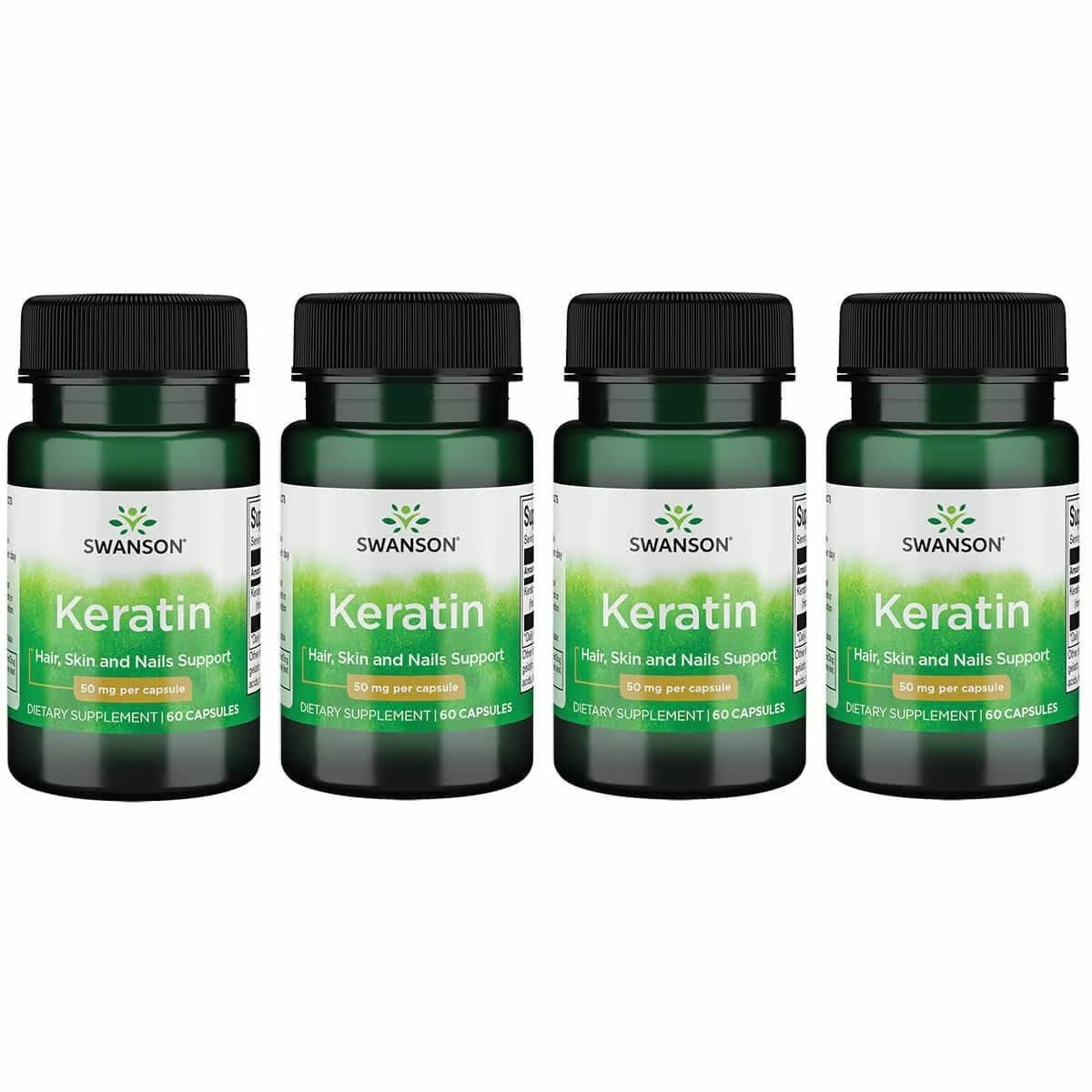 Swanson Keratin from Tibetan Wool bottle with capsules for joint and tissue support.