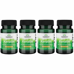 Swanson Keratin from Tibetan Wool bottle with capsules for joint and tissue support.