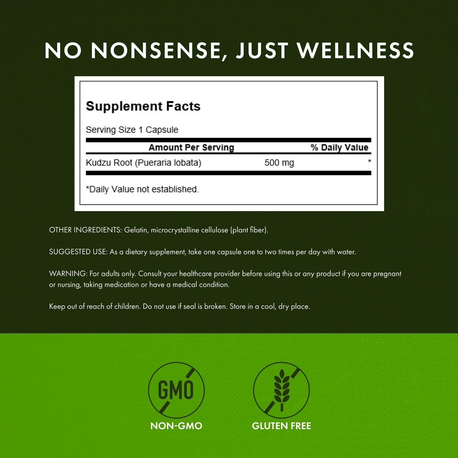 Swanson Kudzu Root capsules for convenient daily use in a wellness routine.