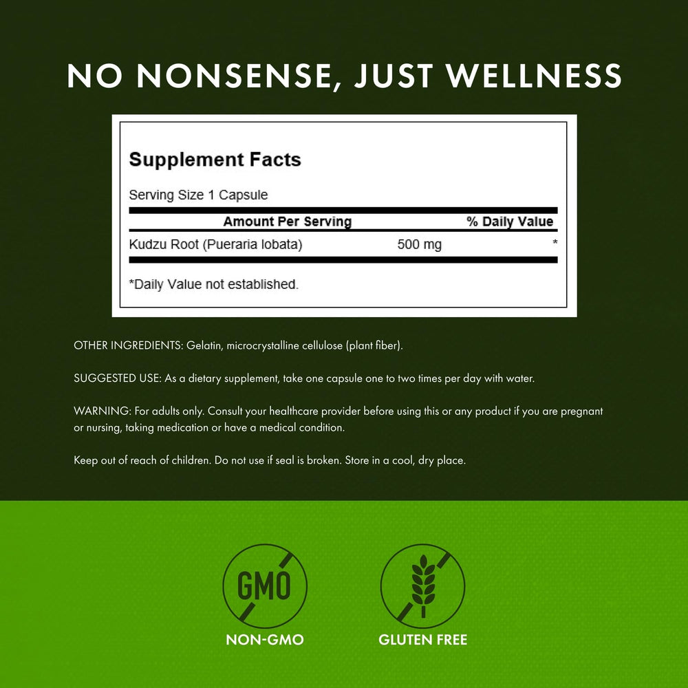 Swanson Kudzu Root capsules for convenient daily use in a wellness routine.