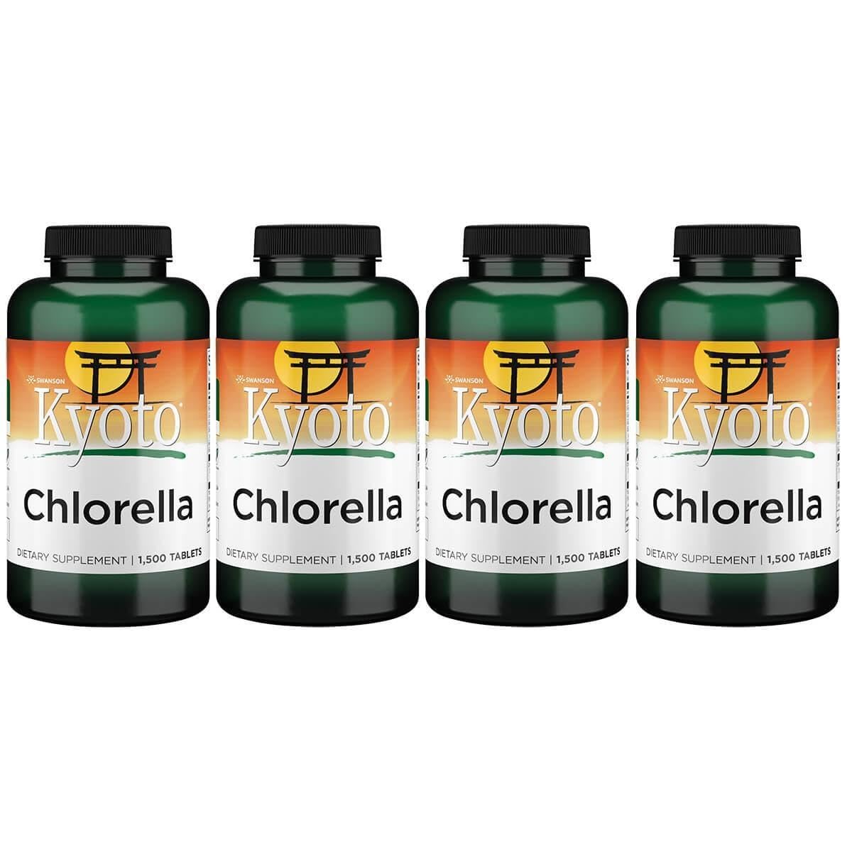 Swanson Kyoto chlorella bottle front for daily vegetarian wellness