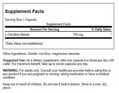 Swanson L-Citrulline Malate capsules ready for convenient amino acid intake