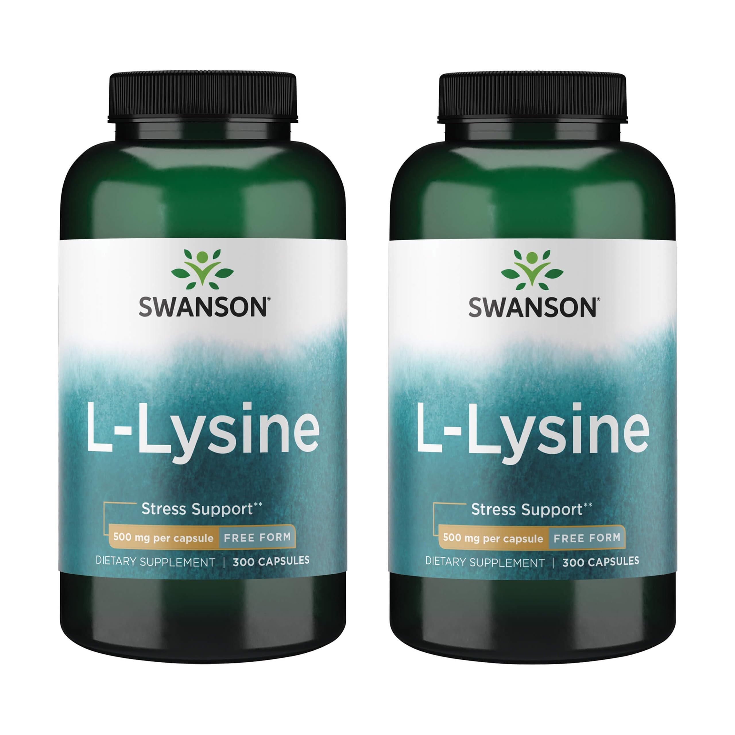 Swanson L-Lysine bottle front for everyday stress support on the go