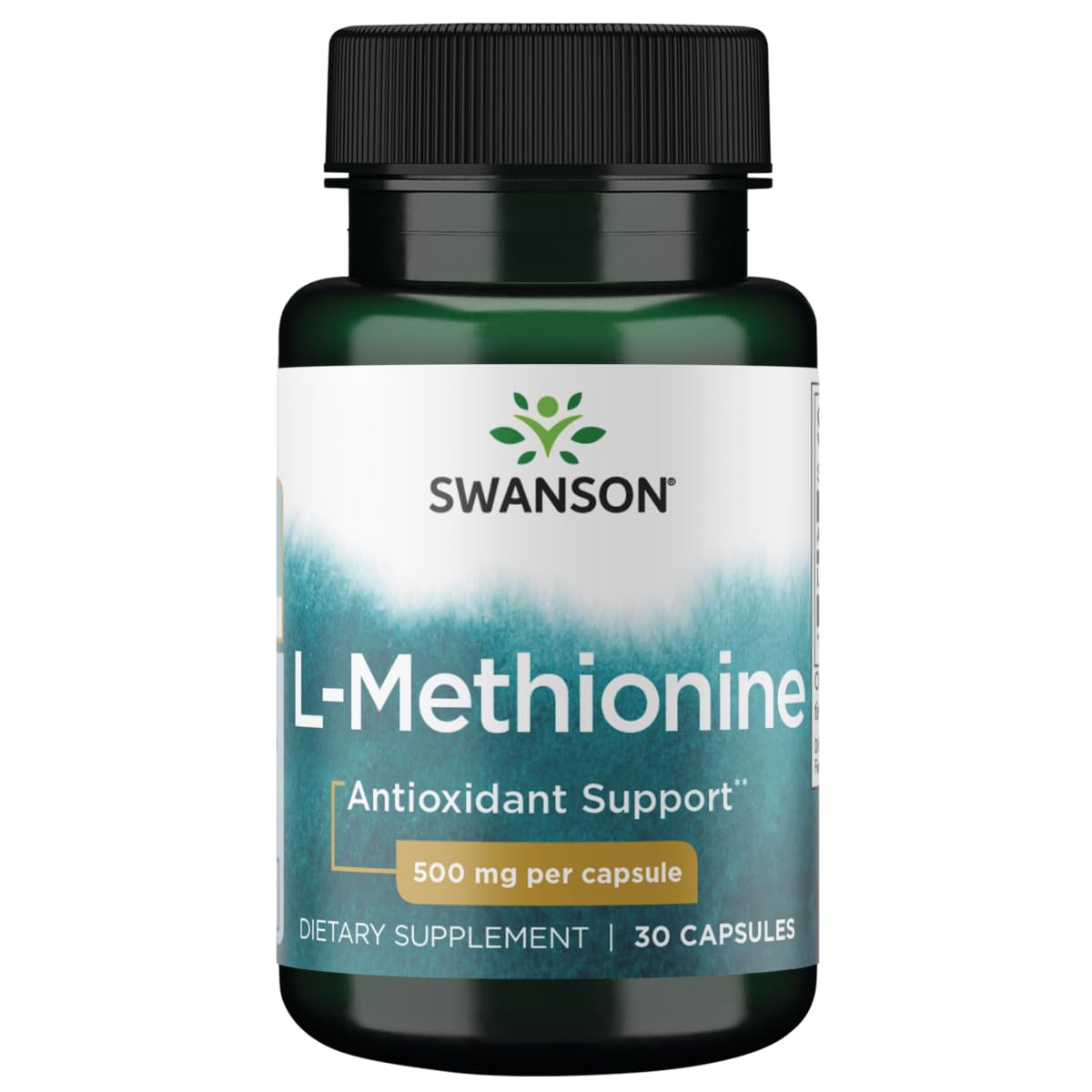 Swanson L-Methionine capsules close-up for essential amino acid support in daily use