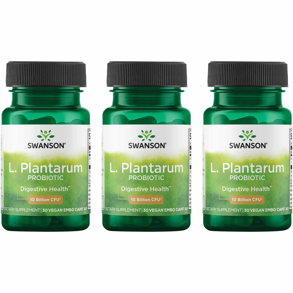 Swanson L. Plantarum bottle with capsules promotes digestive balance.