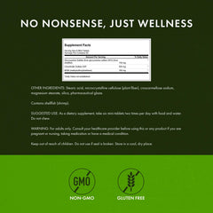 Swanson label highlights gluten-free, non-GMO formula for cartilage support.