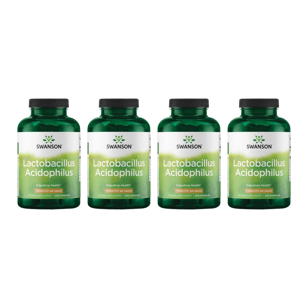 Swanson Lactobacillus Acidophilus bottle front shows 1B CFU per capsule for digestion