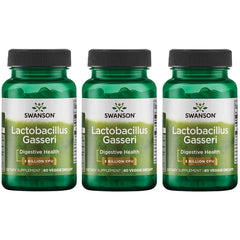 Swanson Lactobacillus Gasseri bottle front shows 3 billion CFU for gut balance