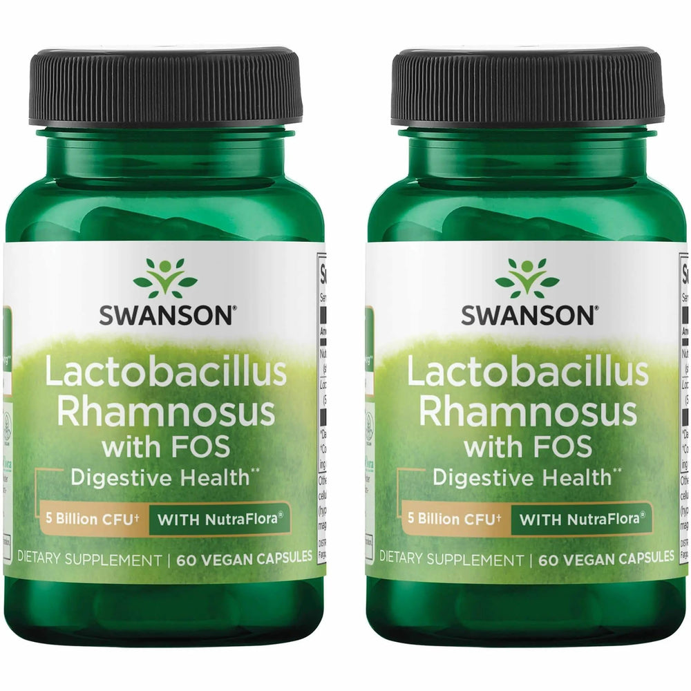 Swanson Lactobacillus Rhamnosus bottle front supports daily digestive balance.