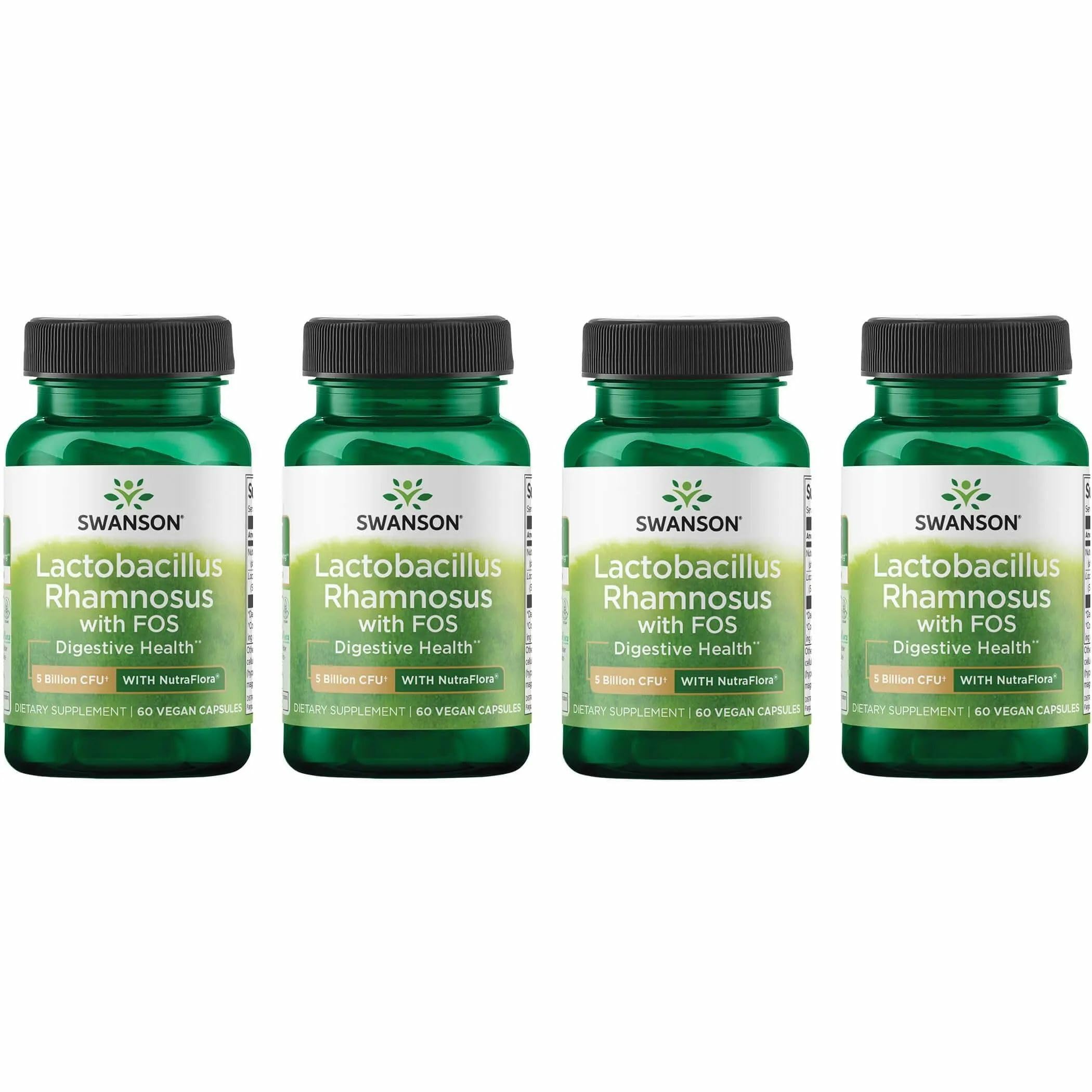 Swanson Lactobacillus Rhamnosus with FOS bottle supports digestive balance on the go
