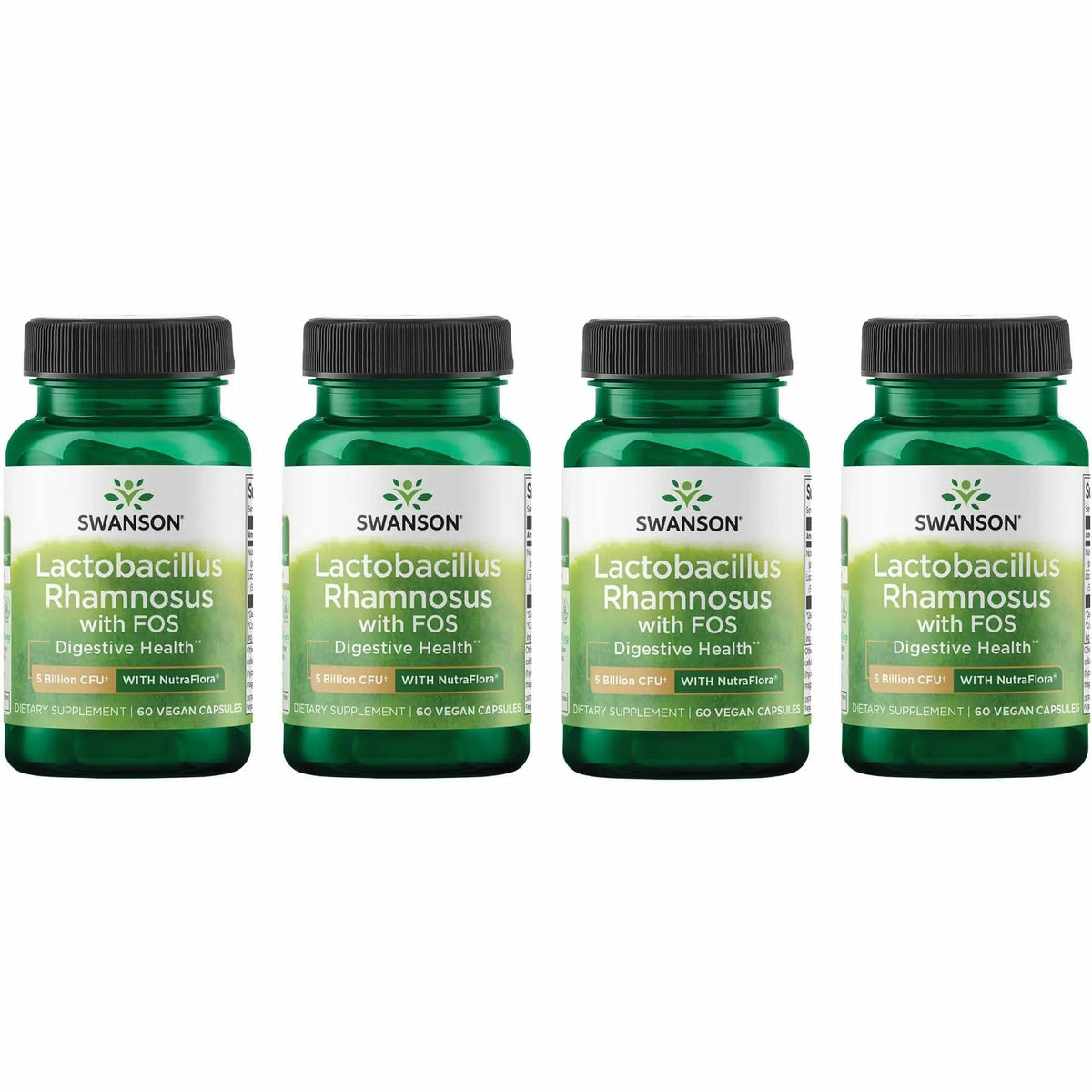 Swanson Lactobacillus Rhamnosus with FOS bottle supports digestive balance on the go