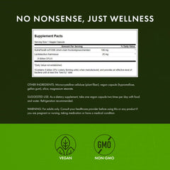 Swanson probiotic label close-up highlights vegan capsules and high CFU