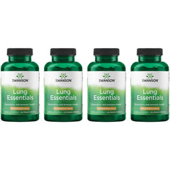 Swanson Lung Essentials 500 mg bottle offering vegetarian capsules for immune and respiratory support.