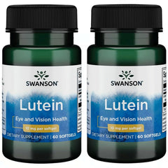 Swanson Lutein 10 mg softgel bottle supports eye comfort and everyday vision health.