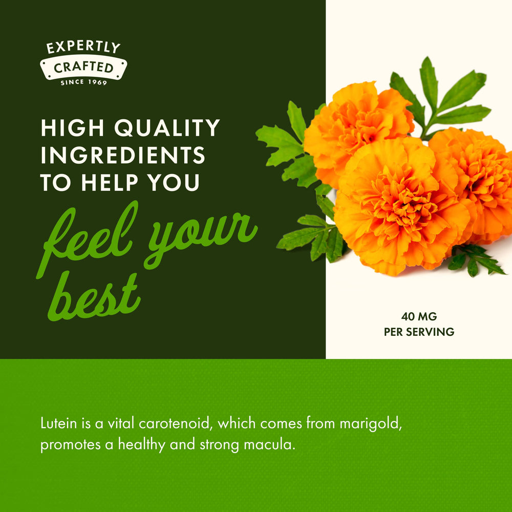 Macula health graphic with Swanson Lutein retina support