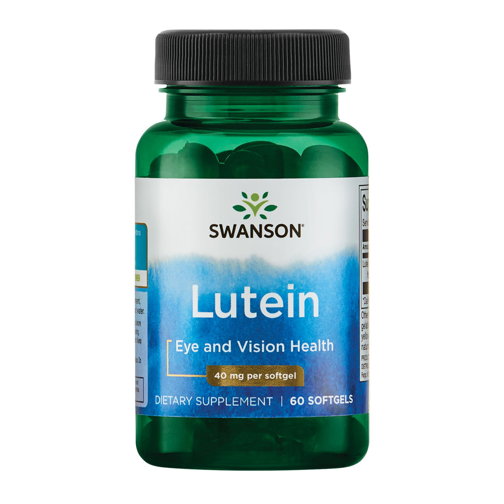 Swanson Lutein softgels bottle front for eye health