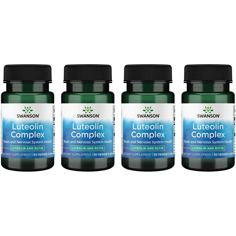 Swanson Luteolin Complex bottle cap close-up for daily brain support.