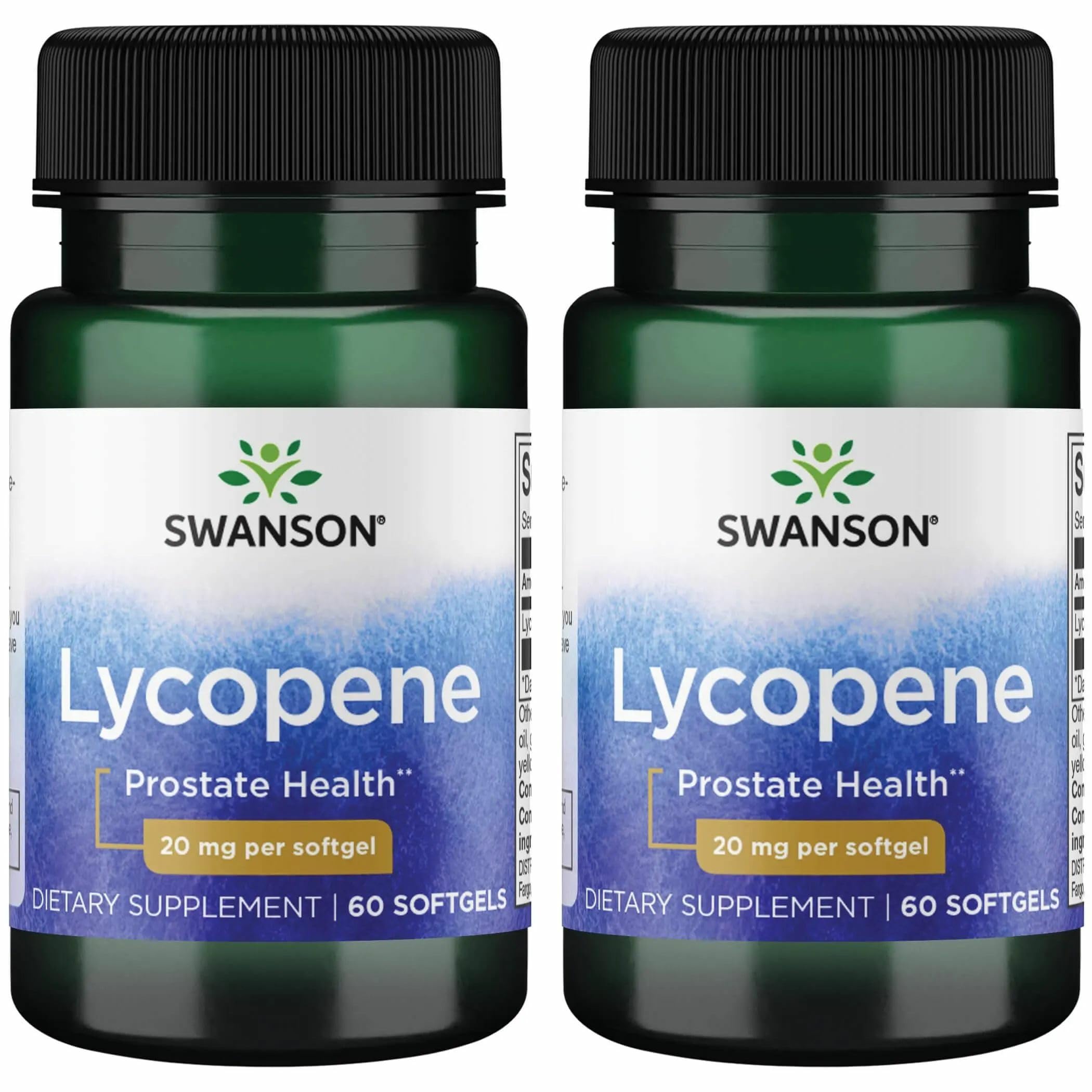 Swanson Lycopene softgels bottle on shelf offering antioxidant support