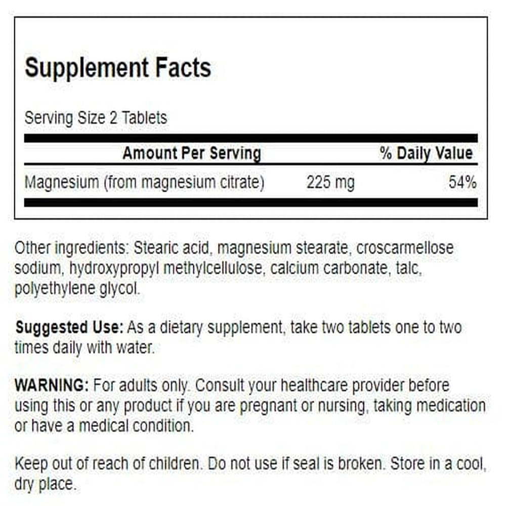Swanson Magnesium Citrate capsule closeup highlighting core mineral benefits for vitality