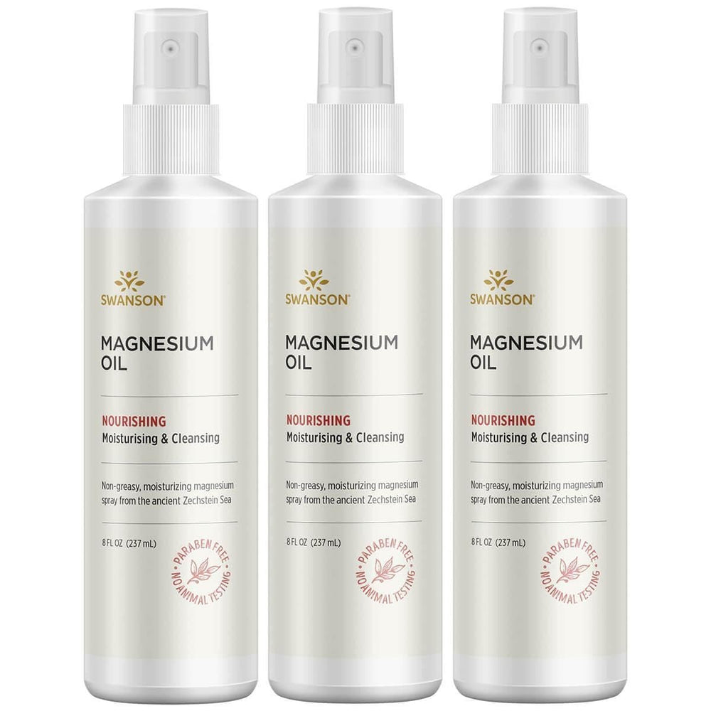Swanson Magnesium Oil Spray Zechstein bottle for quick absorption and skin nourishment.