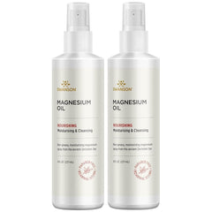 Swanson magnesium oil spray bottle for muscle comfort and skin nourishment.